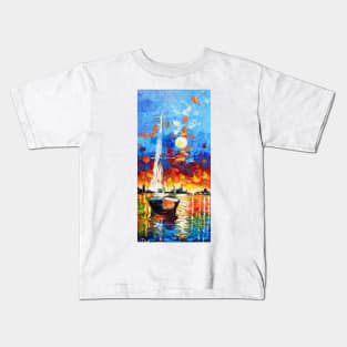 Evening sailboat Kids T-Shirt